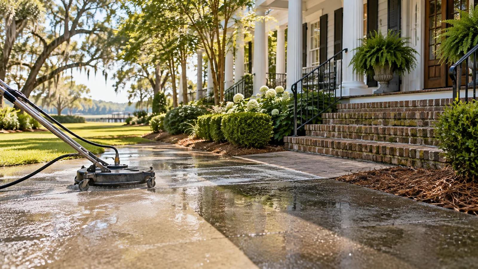 Generated service illustration for How Often Should You Pressure Wash a House