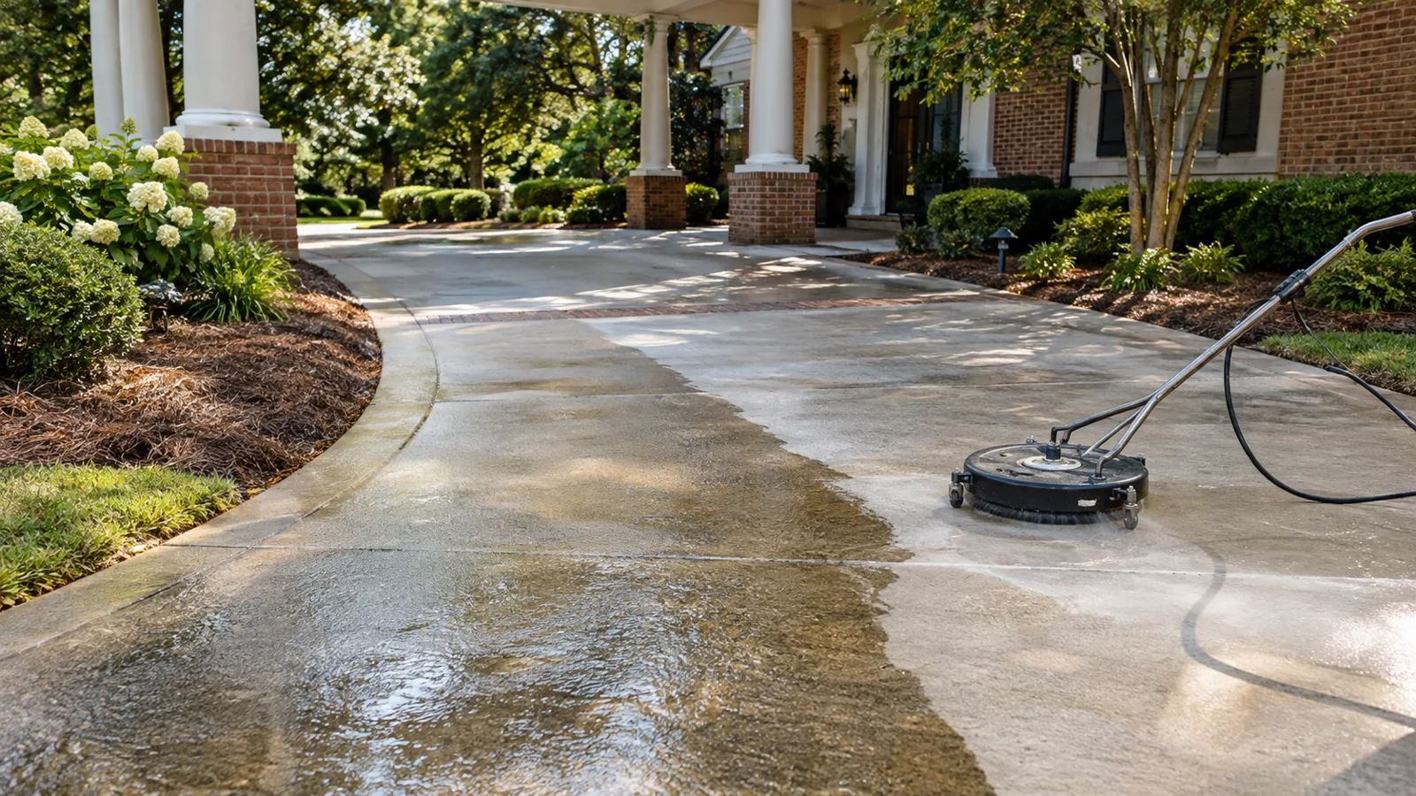 Generated service illustration for Pressure Washing Safety Around Customers and Employees
