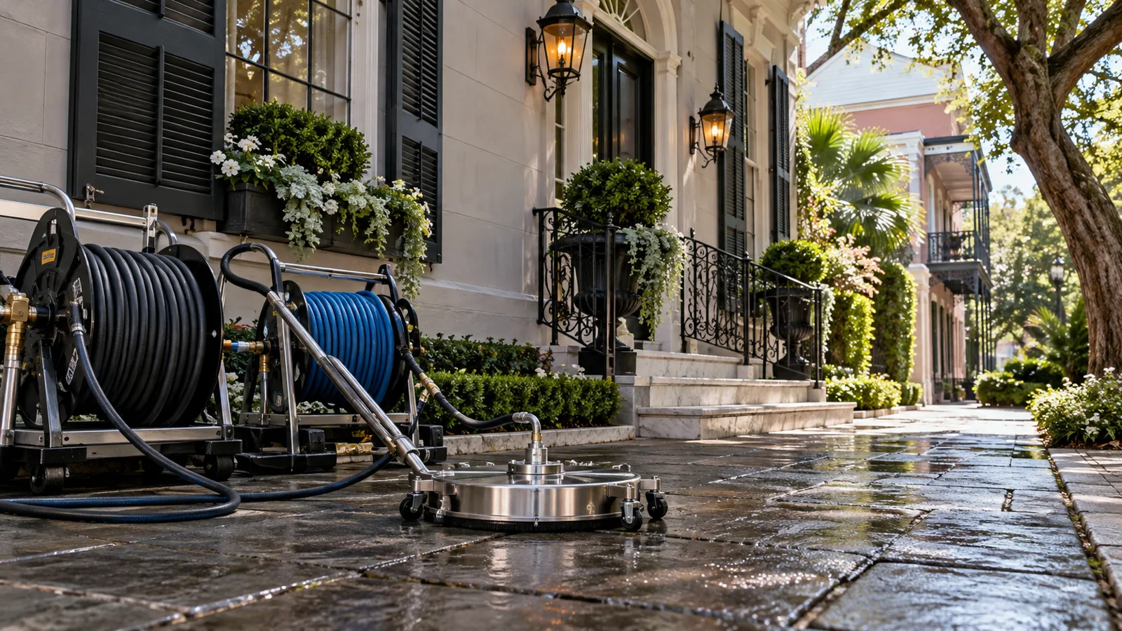Generated service illustration for Cleaning Historic New Orleans Exteriors