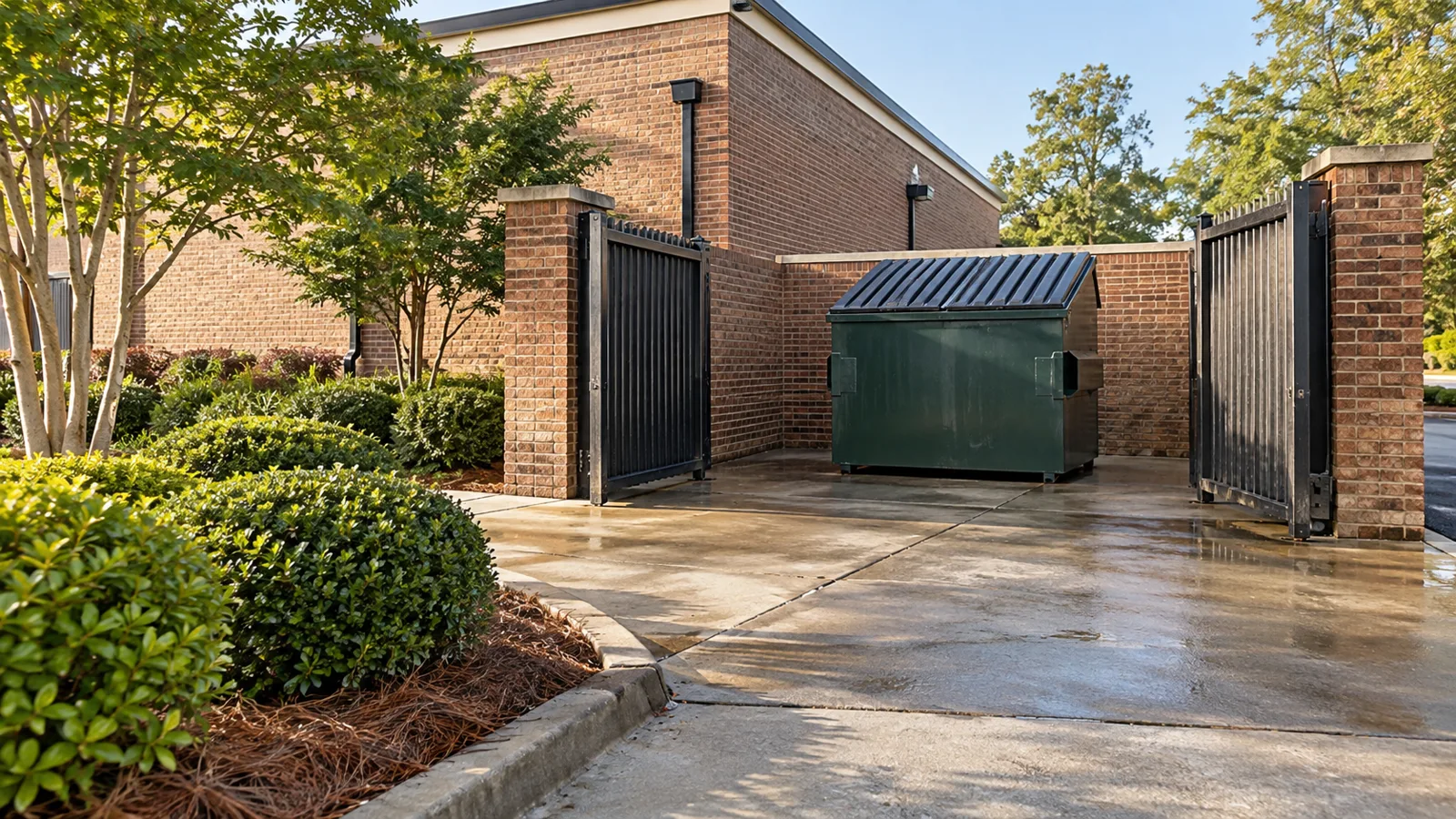 Generated service illustration for Restaurant Dumpster Pad Cleaning Guide